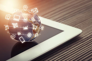 Abbildung mit Weltkugel als Zeichen fuer das Fernstudium im Bereich der Logistik